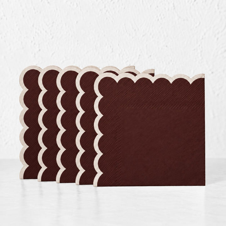 LYRA PAPER NAPKIN BUNDLES  |  BURGUNDY + IVORY
