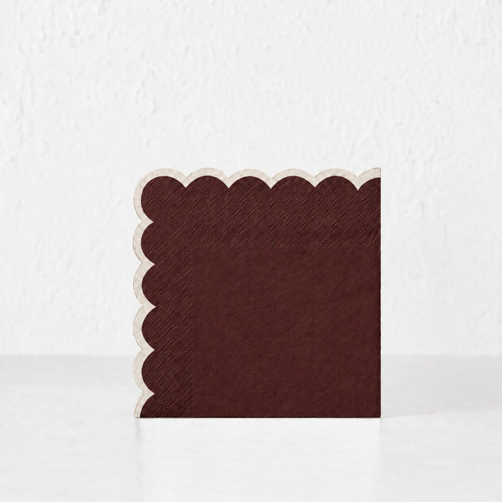LYRA PAPER NAPKIN BUNDLES  |  BURGUNDY + IVORY