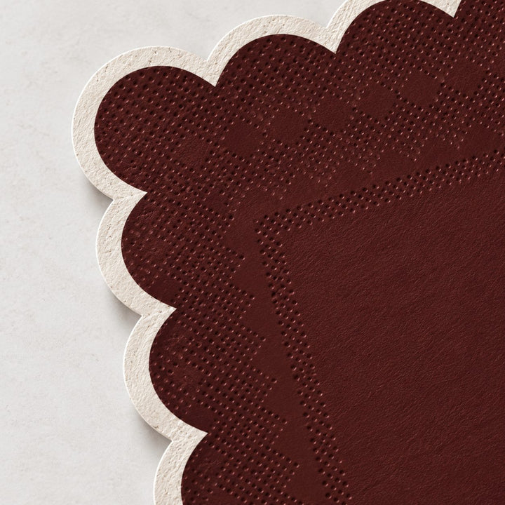 LYRA PAPER NAPKIN BUNDLES  |  BURGUNDY + IVORY