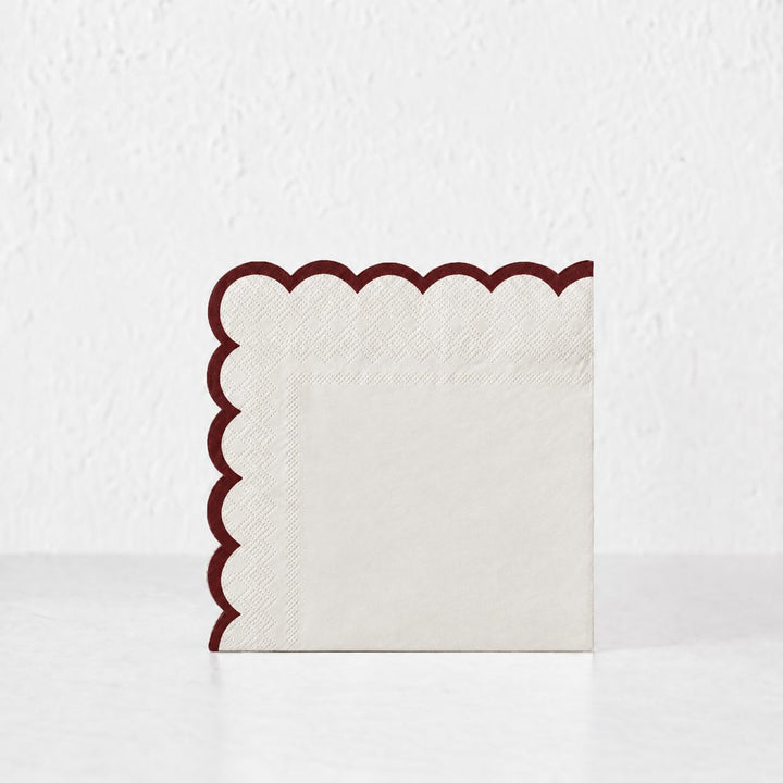 LYRA PAPER NAPKIN BUNDLES  |  IVORY + BURGUNDY