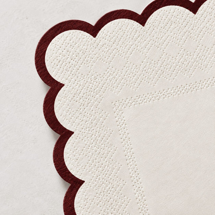 LYRA PAPER NAPKIN BUNDLES  |  IVORY + BURGUNDY
