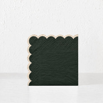 LYRA PAPER NAPKIN BUNDLES  |  DARK GREEN + IVORY