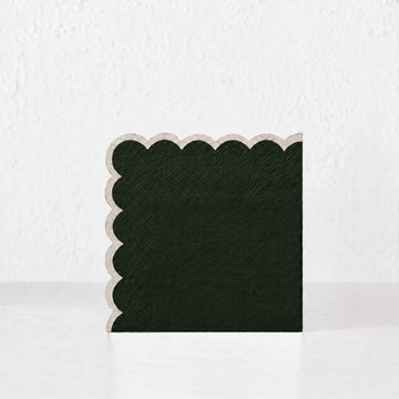 LYRA PAPER NAPKIN BUNDLES  |  DARK GREEN + IVORY