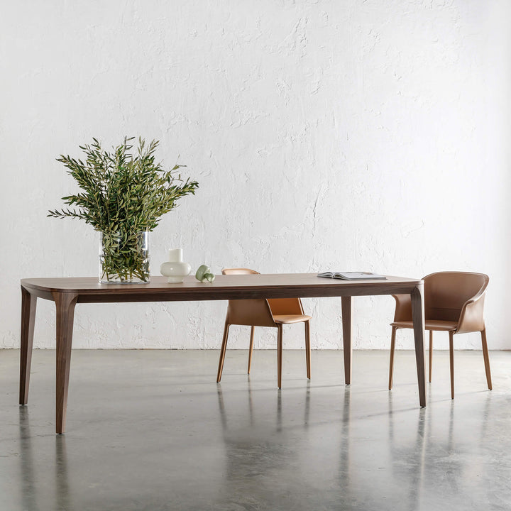 MAGNUS DINING TABLE  |  DEEP WALNUT WOOD GRAIN  |  240CM