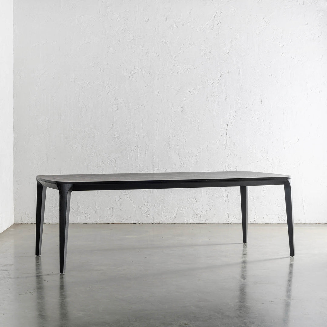 MAGNUS DINING TABLE UNSTYLED  |  BLACK NOIR WOOD GRAIN  |  240CM