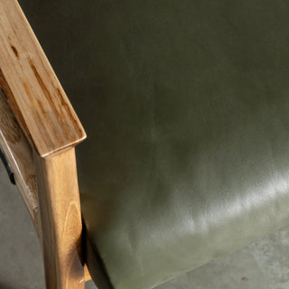 MALAND CASSIUS ARMCHAIR  |  OLIVE GREEN LEATHER