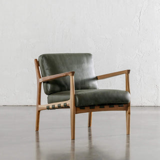 MALAND CASSIUS ARMCHAIR  |  OLIVE GREEN LEATHER