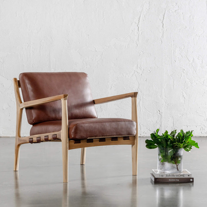 MALAND CASSIUS ARMCHAIR   |  TAN LEATHER