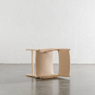 MALAND CONTEMPO SOLID HIDE LEATHER CARVER CHAIR  |  BLONDE WOOD + TOASTED ALMOND LEATHER HIDE