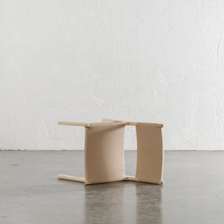 MALAND CONTEMPO SOLID LEATHER DINING CHAIR | BLONDE WOOD + TOASTED ALMOND LEATHER HIDE