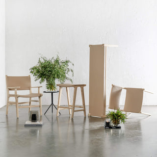 MALAND CONTEMPO SOLID LEATHER BLONDE WOOD + TOASTED ALMOND LEATHER HIDE COLLECTION