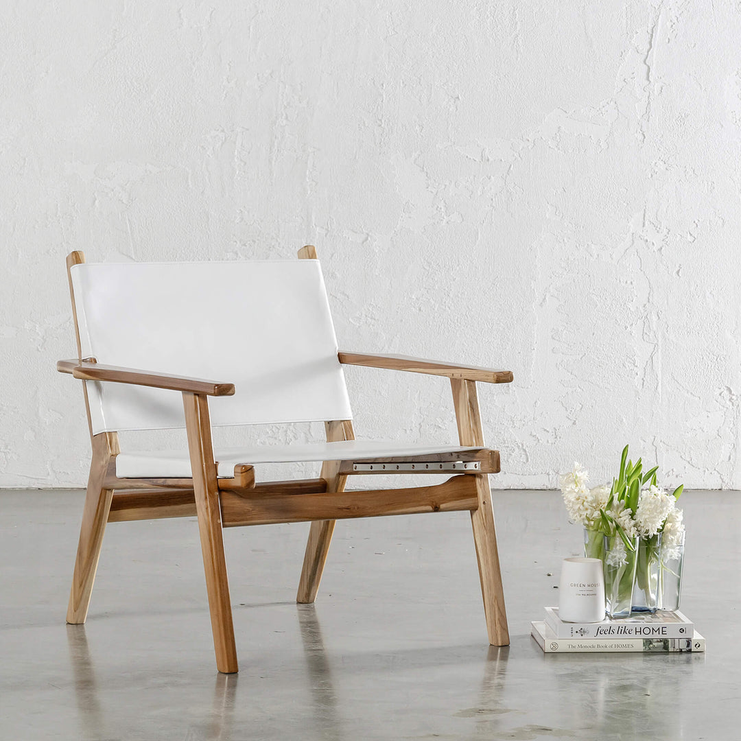 MALAND PAULO ARMCHAIR | WHITE LEATHER