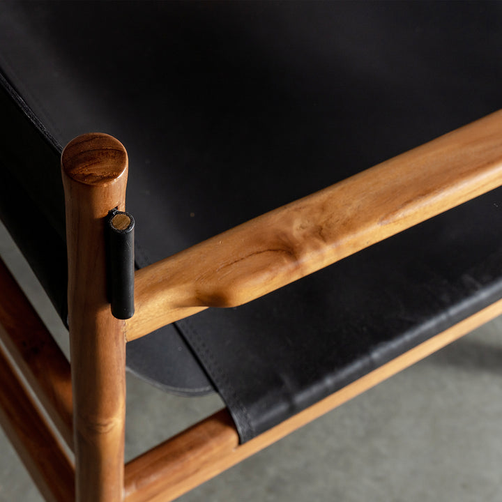 MALAND PORTO ARM CHAIR | BLACK LEATHER | CLOSE UP