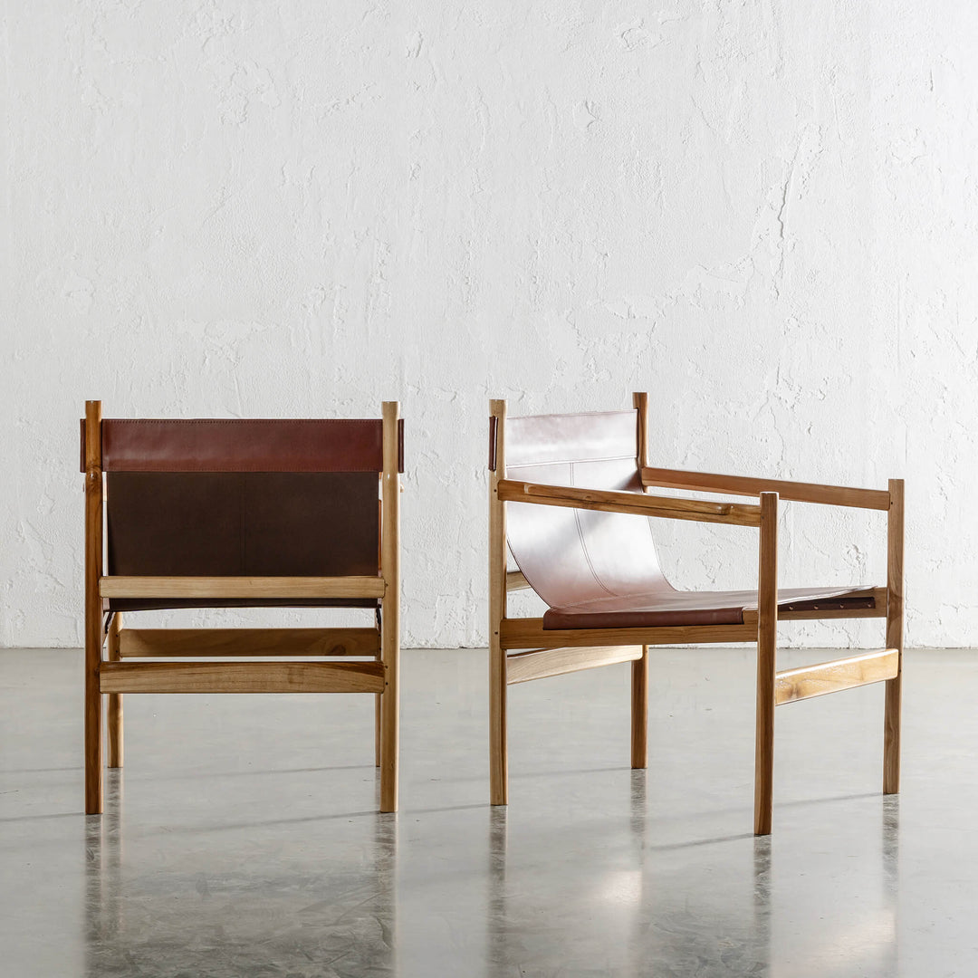 MALAND PORTO ARMCHAIR ANGLED  |  TAN LEATHER