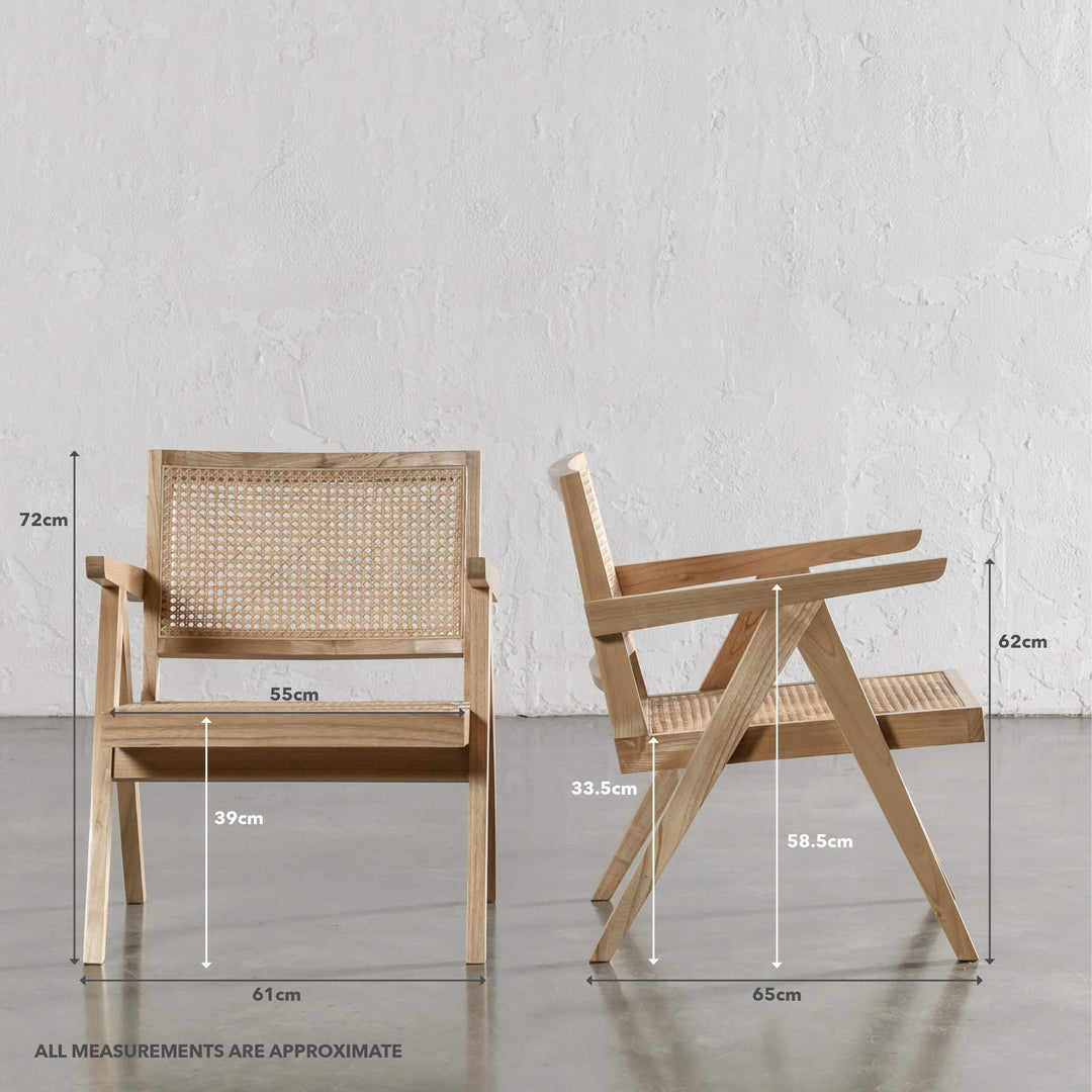 MALAND RATTAN ARMCHAIR  |  NATURAL FRAME + NATURAL RATTAN