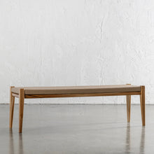 MALAND SOLID LEATHER BENCH  |  LIGHT TAUPE LEATHER HIDE
