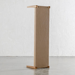 MALAND SOLID LEATHER BENCH  |  LIGHT TAUPE LEATHER HIDE