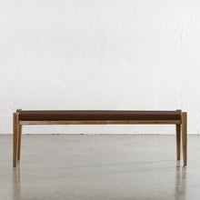 MALAND SOLID LEATHER BENCH  |  TAN LEATHER HIDE