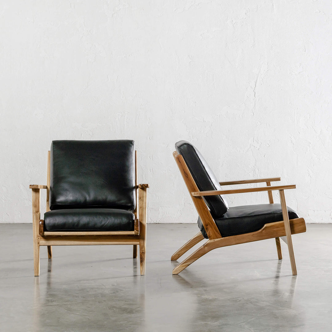 MALAND SVEN ARM CHAIR  |  BLACK LEATHER