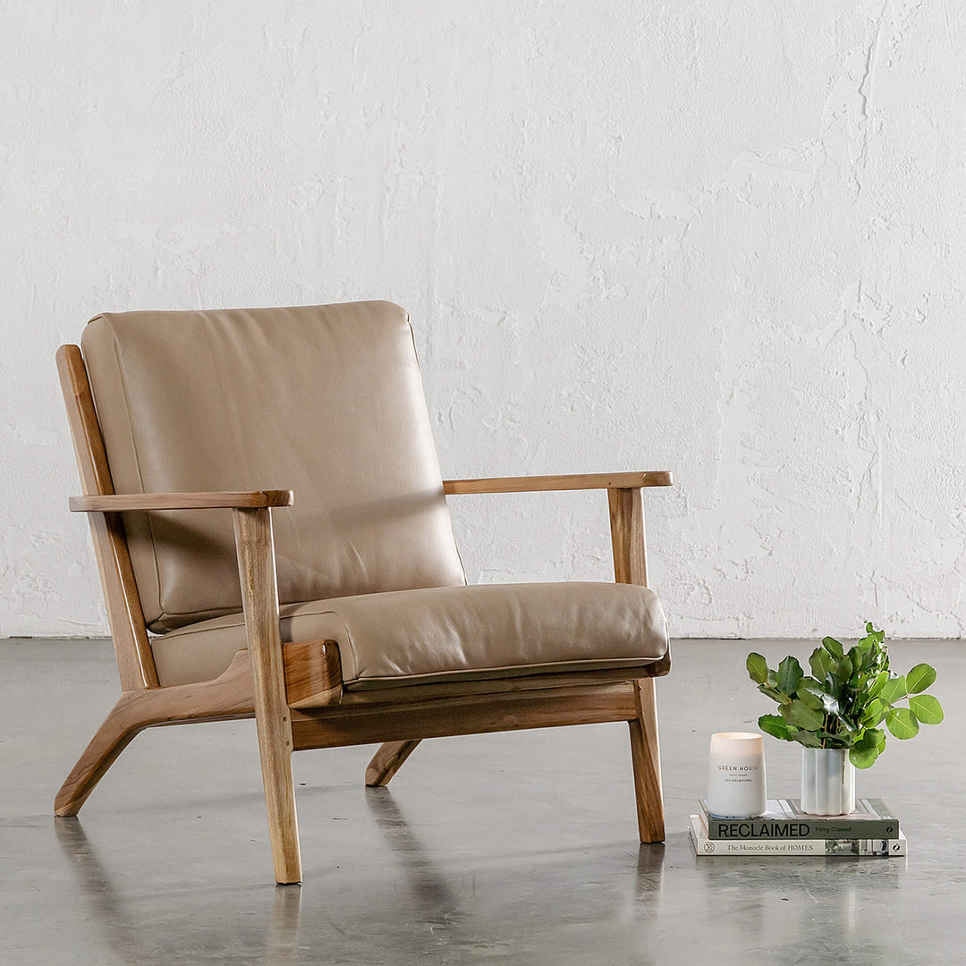 MALAND SVEN ARMCHAIR  |  LIGHT TAUPE LEATHER