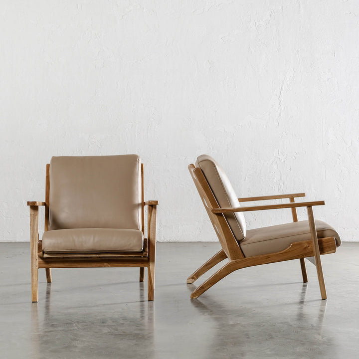 MALAND SVEN ARM CHAIR  |  LIGHT TAUPE LEATHER