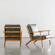 MALAND SVEN ARM CHAIR  |  OLIVE GREEN LEATHER