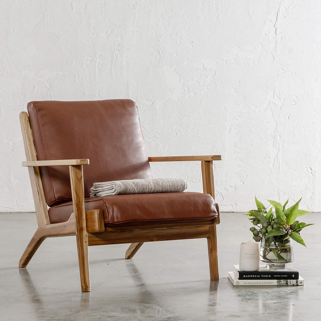 MALAND SVEN ARMCHAIR | TAN LEATHER