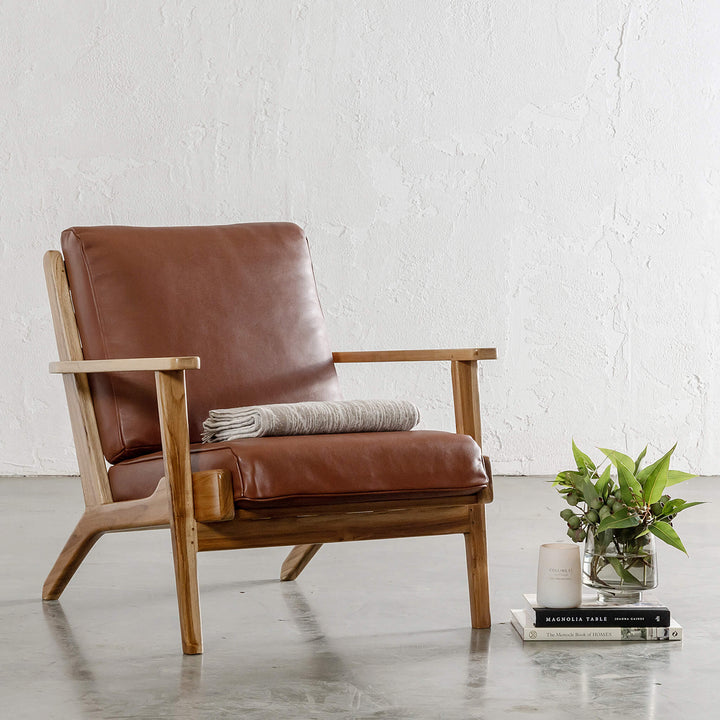 MALAND SVEN ARMCHAIR | TAN LEATHER