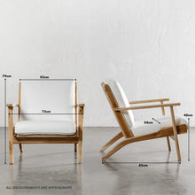 MALAND SVEN ARM CHAIR | WHITE LEATHER  |  MEASUREMENTS
