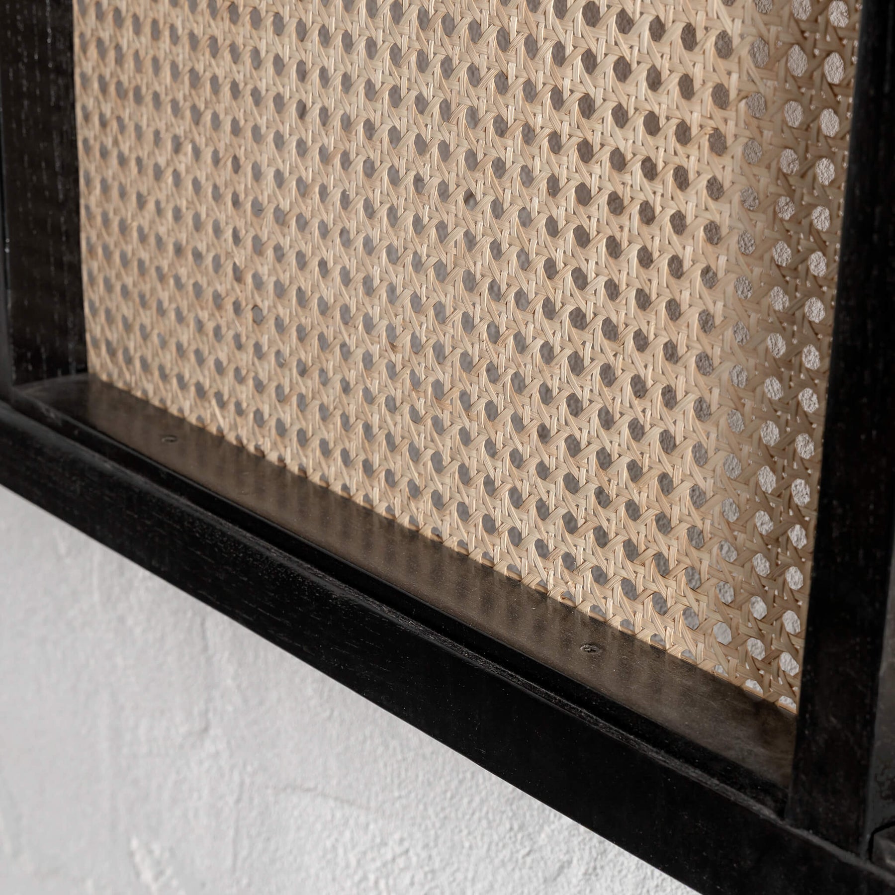 MALAND RATTAN BEDHEAD | BLACK FRAME + NATURAL RATTAN – Living By Design