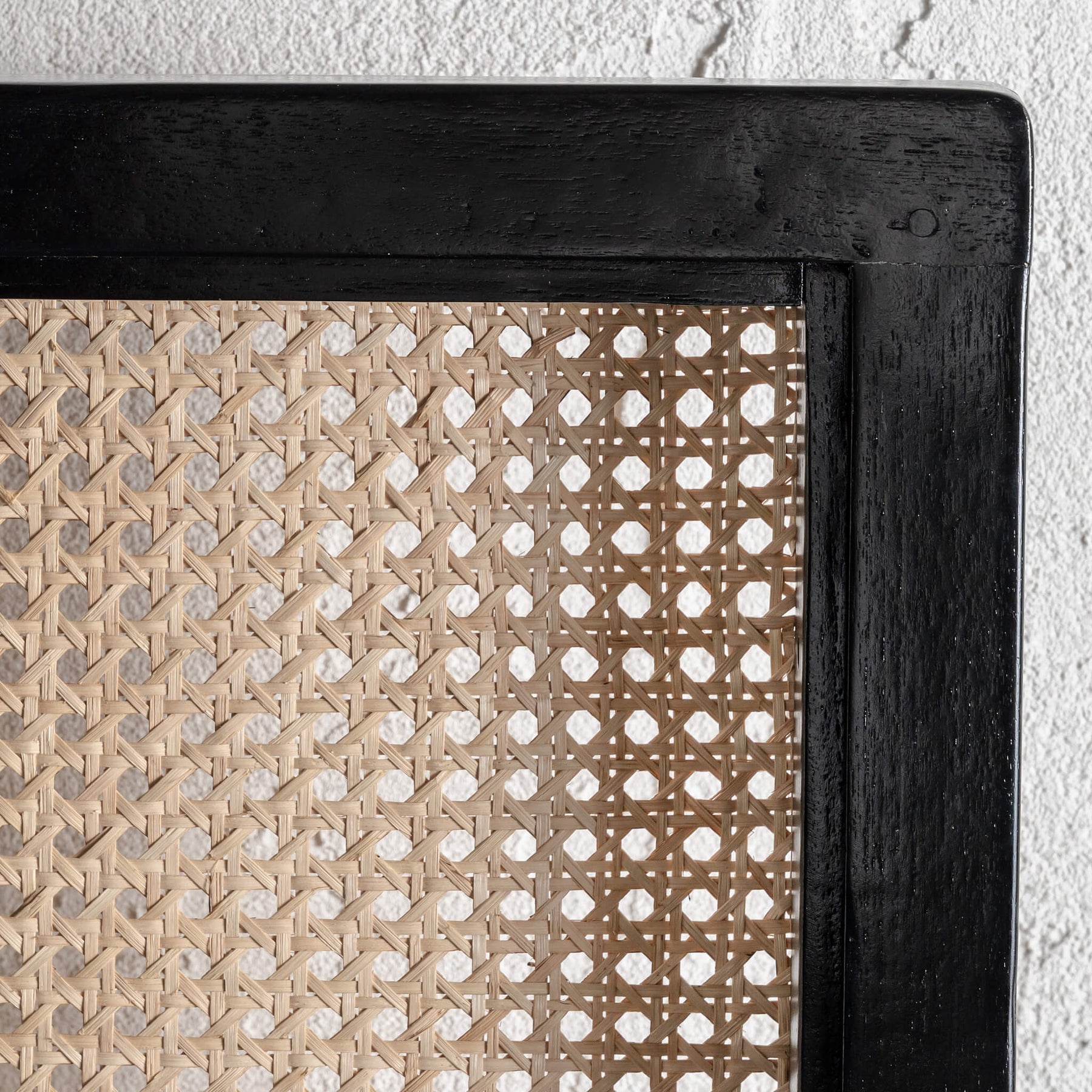 MALAND RATTAN BEDHEAD | BLACK FRAME + NATURAL RATTAN – Living By Design