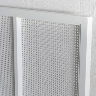 MALAND RATTAN BEDHEAD  |  WHITE FRAME + WHITE RATTAN | BACK VIEW