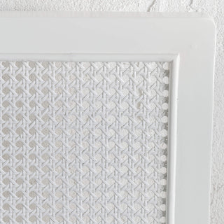 MALAND RATTAN BEDHEAD  |  WHITE FRAME + WHITE RATTAN CLOSE UP