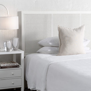 MALAND RATTAN BEDHEAD  |  WHITE FRAME + WHITE RATTAN
