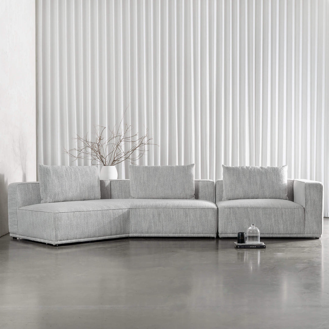 MALONNO MODULAR CHAISE LOUNGE SOFA  |  ANISEED ASH GREY