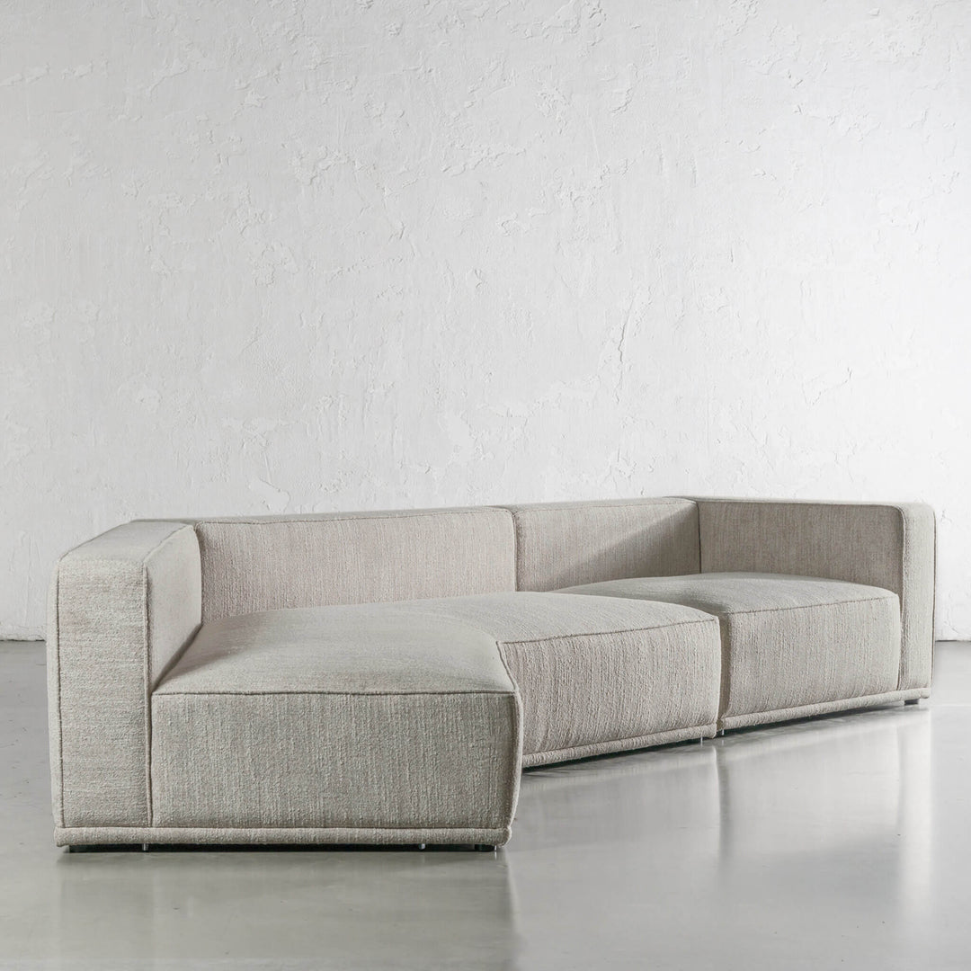 MALONNO MODULAR CHAISE LOUNGE SOFA  |  COCONUT HUSK HAZE