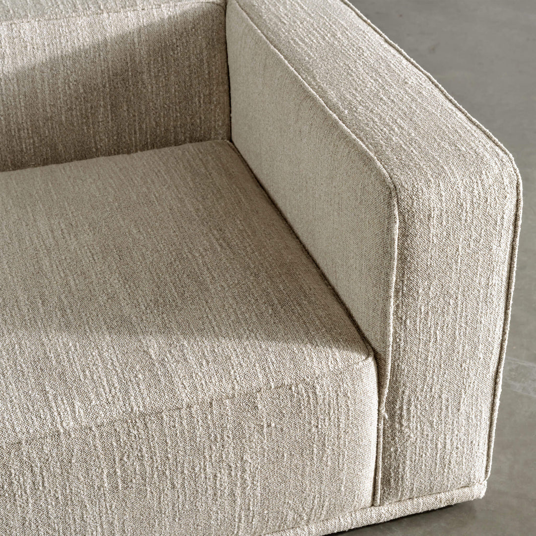 MALONNO MODULAR CHAISE LOUNGE SOFA  |  COCONUT HUSK HAZE