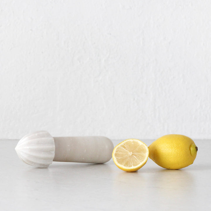 MARA CITRUS REAMER | WHITE MARBLE