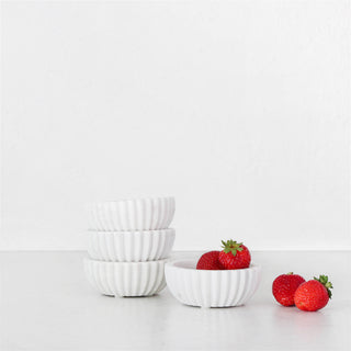MARA PINCH BOWL BUNDLE X4 | WHITE MARBLE