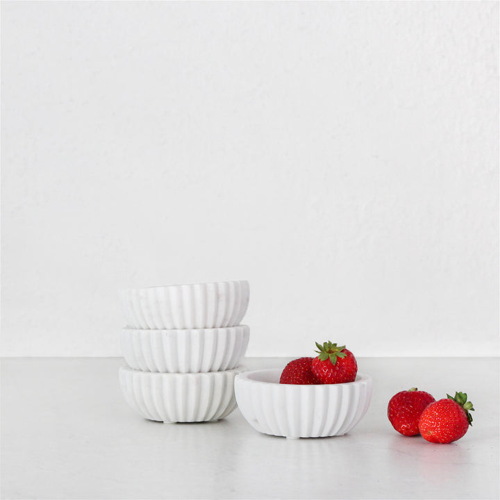 MARA PINCH BOWL | WHITE MARBLE | STYLED