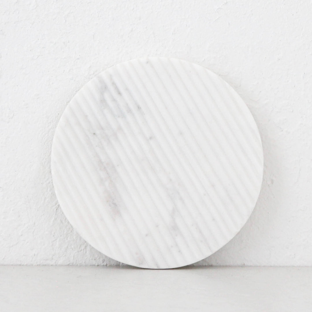 MARA ROUND TRIVET | WHITE MARBLE