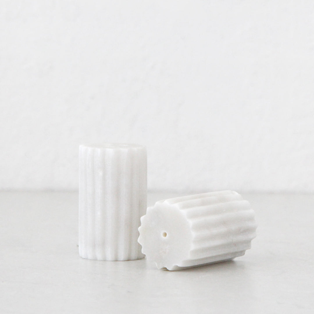 MARA PEPPER SHAKER | WHITE MARBLE