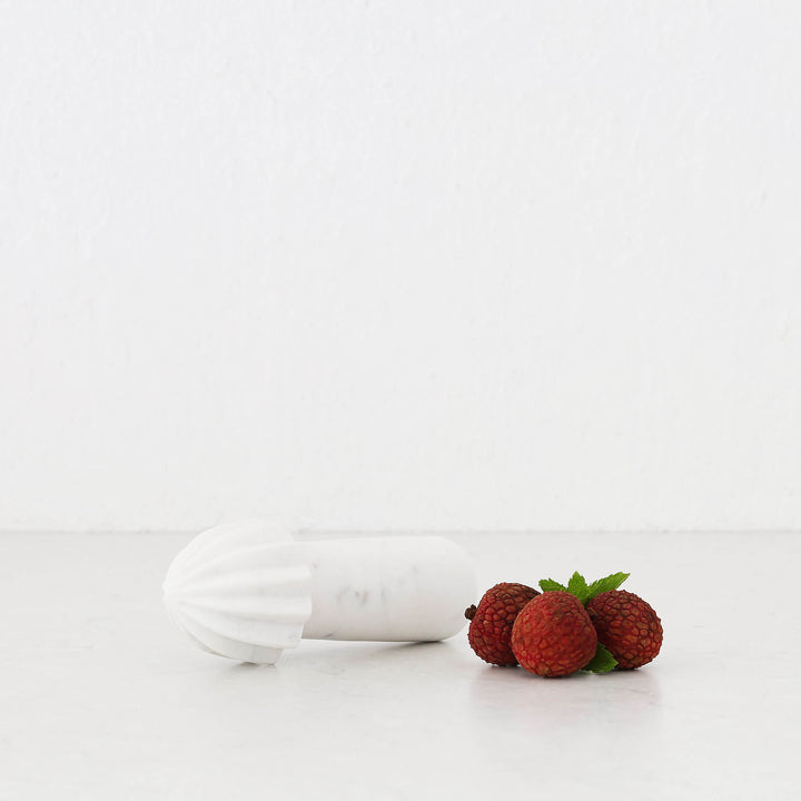 MARA CITRUS REAMER  |  WHITE MARBLE