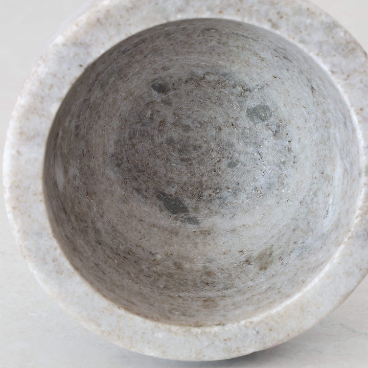 MARA MARBLE MORTAR + PESTLE  |  BEIGE  MARBLE