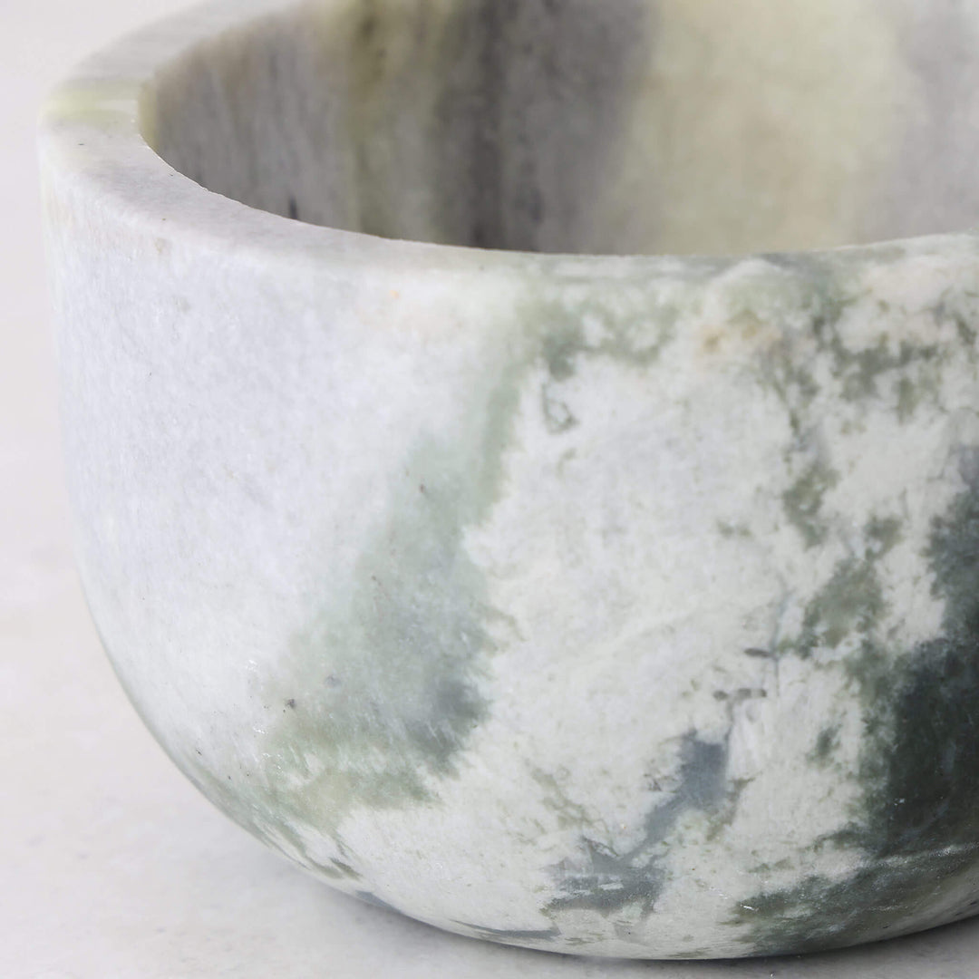 MARA MARBLE MORTAR + PESTLE  |  GREEN MARBLE