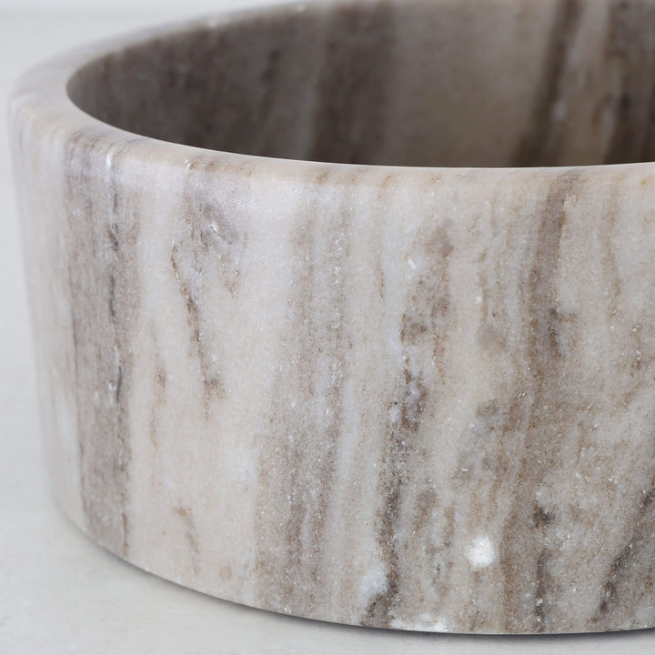 MARA MARBLE SALAD BOWL  |  BEIGE MARBLE