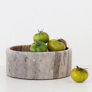 MARA MARBLE SALAD BOWL  |  BEIGE MARBLE