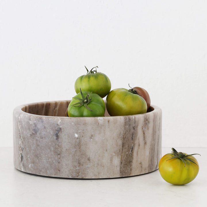 MARA MARBLE SALAD BOWL  |  BEIGE MARBLE