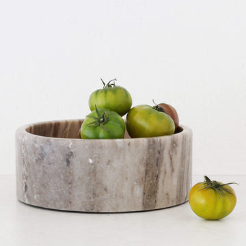 MARA MARBLE SALAD BOWL  |  BEIGE MARBLE