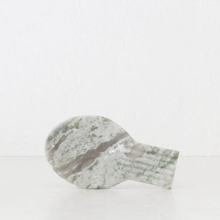 MARA RIBBED MARBLE SPOON REST  |  GREEN MARBLE